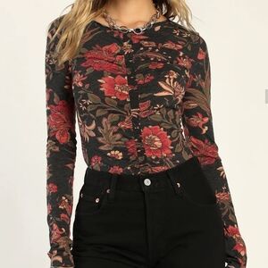 Free People - Floral Long Sleeve